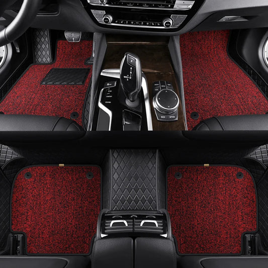 3D Custom Double Layer Leather Car Floor Mats