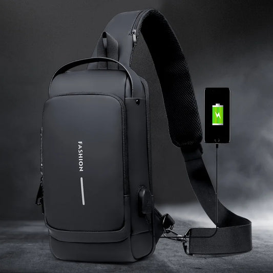 Men Waterproof Casual Chest Bag