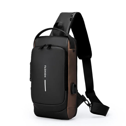 Men Waterproof Casual Chest Bag