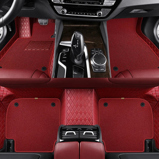 3D Custom Double Layer Leather Car Floor Mats