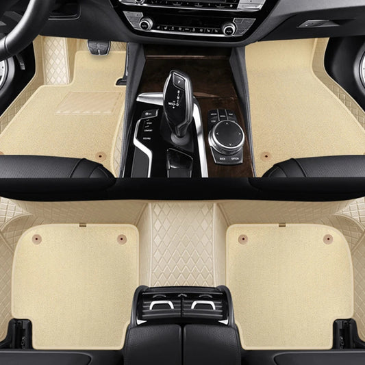 3D Custom Double Layer Leather Car Floor Mats