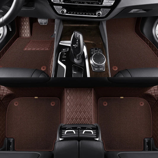 3D Custom Double Layer Leather Car Floor Mats