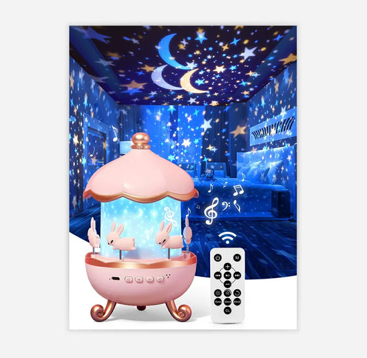 Beautiful Projector Carousel Night Light for Kids and Adults