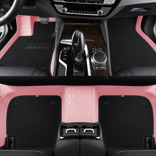 3D Custom Double Layer Leather Car Floor Mats