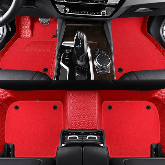 3D Custom Double Layer Leather Car Floor Mats