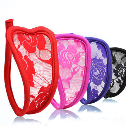 Women Sexy Invisible Underwear Lace C-String Thong Panties