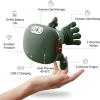 Hands-Free Deep Tissue Massage with Kneading and Infrared Physiotherapy Heat